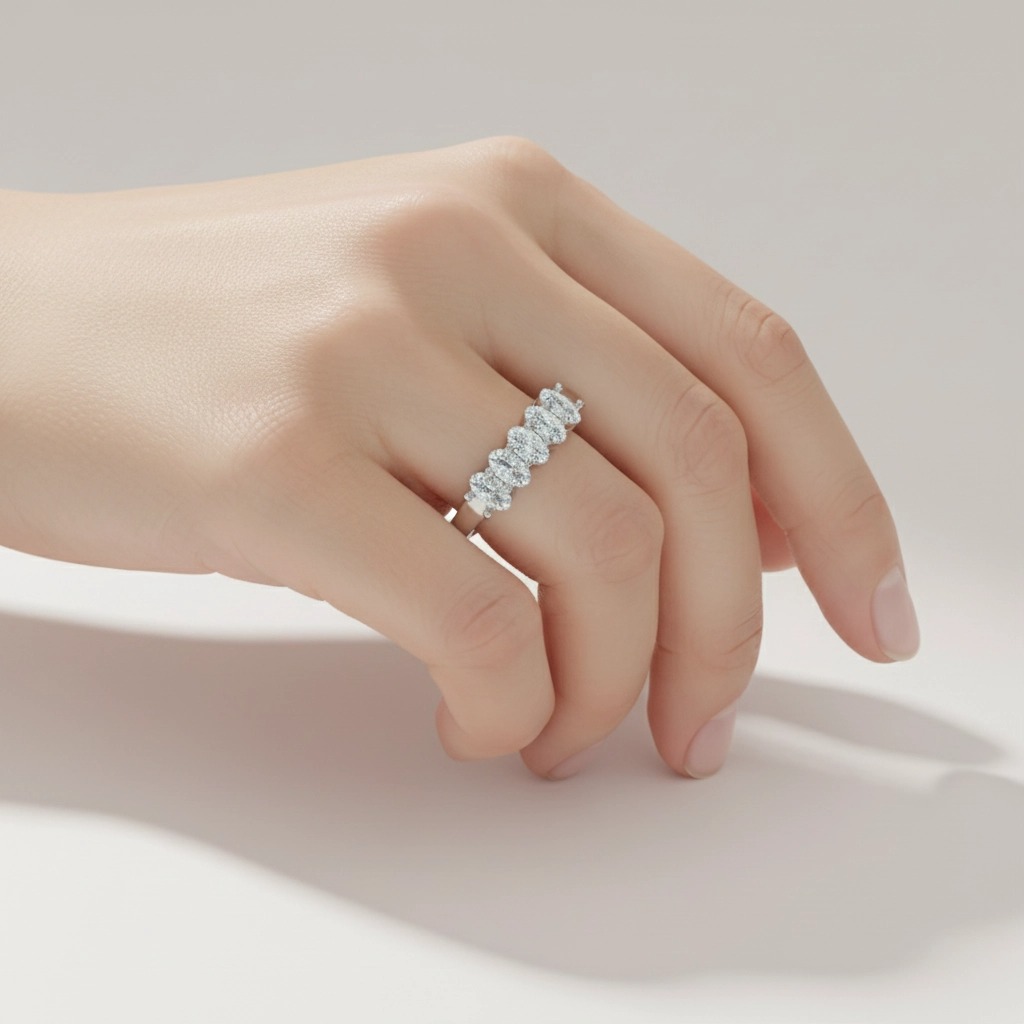 Oval Wedding Band Ring