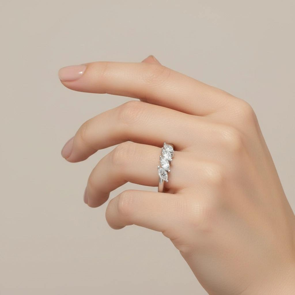 Marquise Shaped Diamond Ring