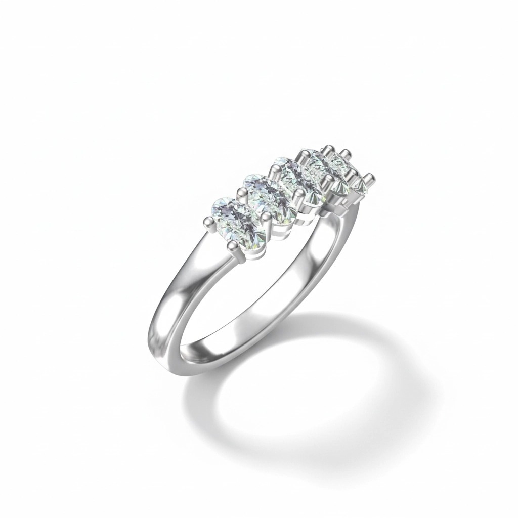 Oval Wedding Band Ring