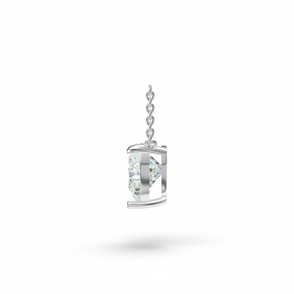 Heart Shaped Diamond Necklace Pendant