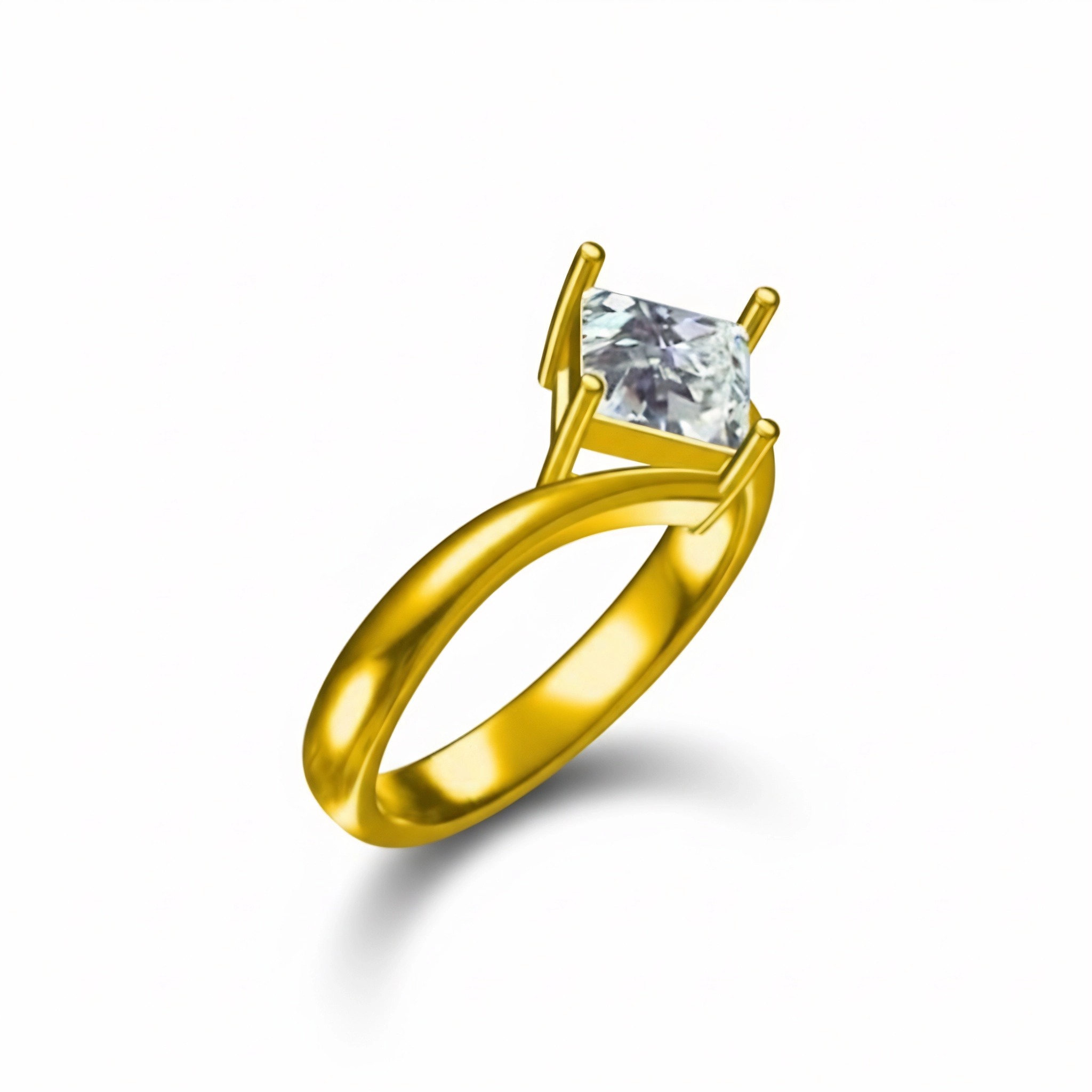 Luxury Princess Solitaire Ring