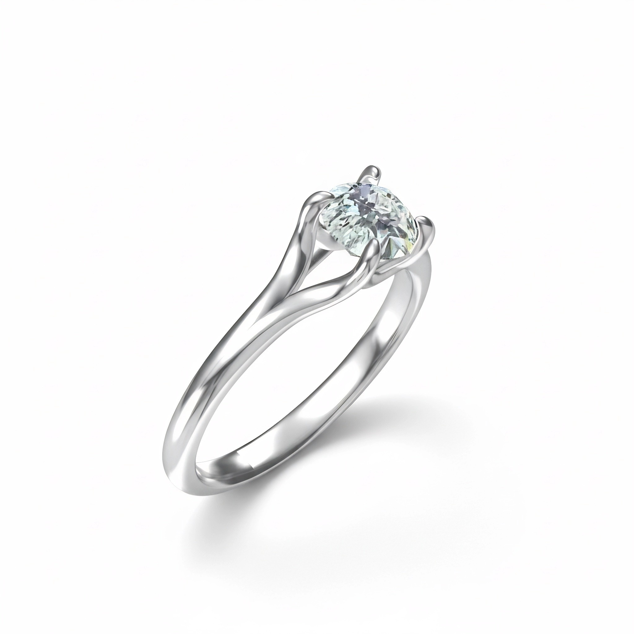 Round Twisted Vine Ring