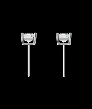 Radiant Shaped Stud Earrings