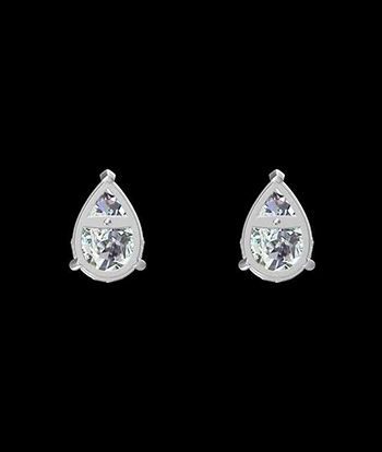 IGI Certificated Pear Cut Earrings