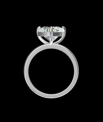 Elegant Heart Solitaire Ring