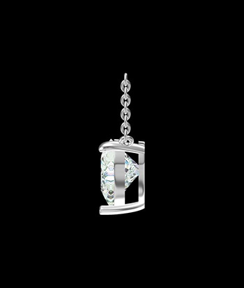 Heart Shaped Diamond Necklace Pendant