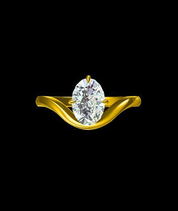 Luxury Oval  Solitaire Ring
