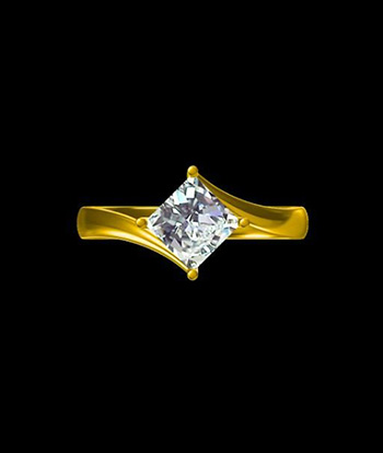 Luxury Princess Solitaire Ring