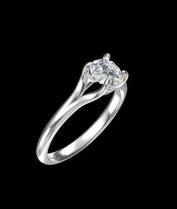 Round Twisted Vine Ring
