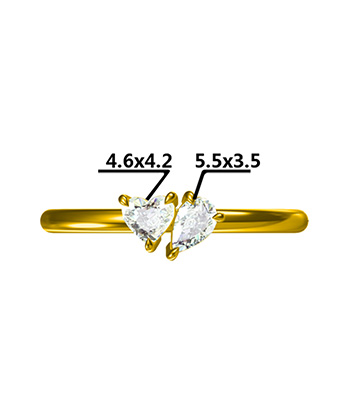 Heart Pear Shaped Diamond Ring