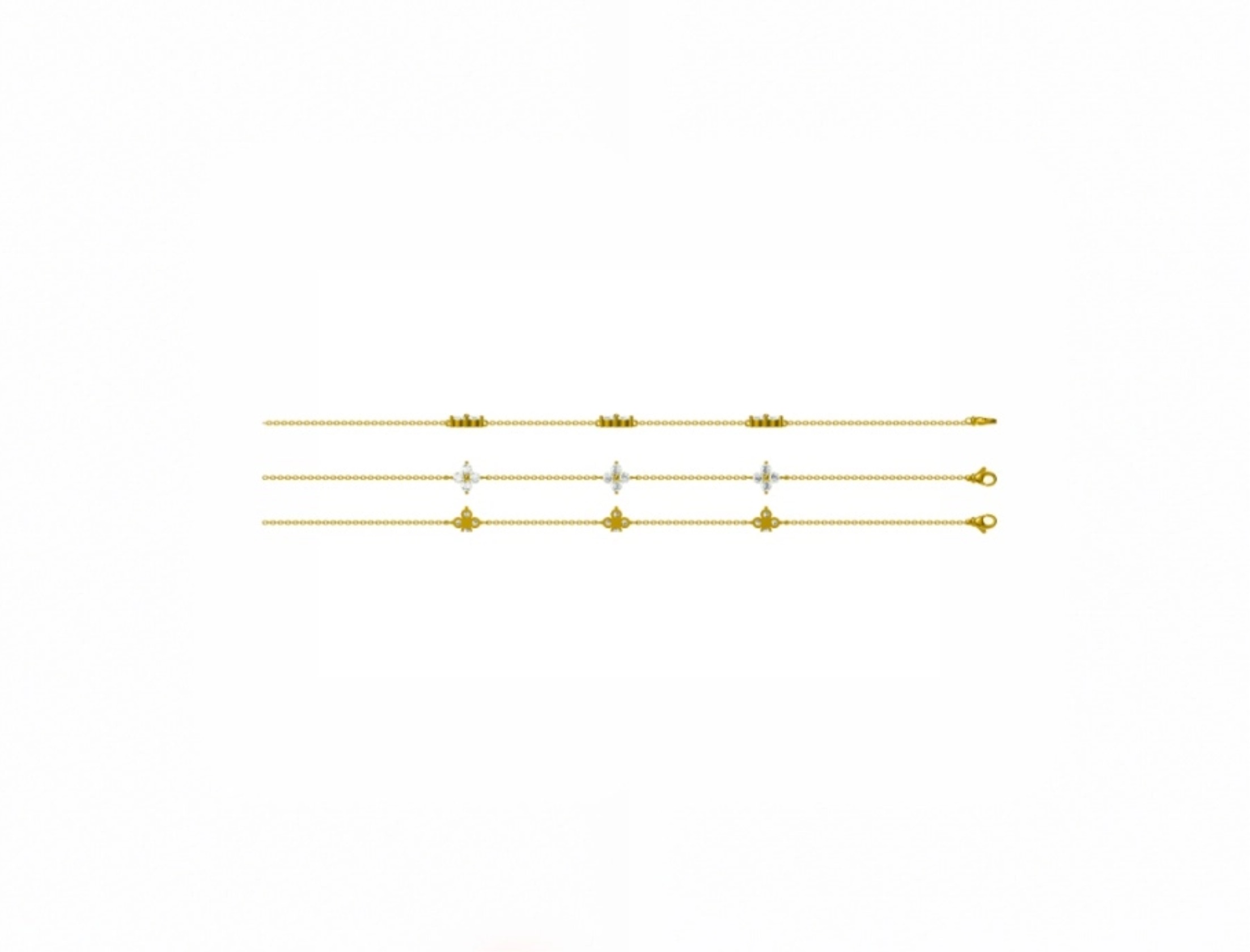 Flower Shape Diamond Bracelet