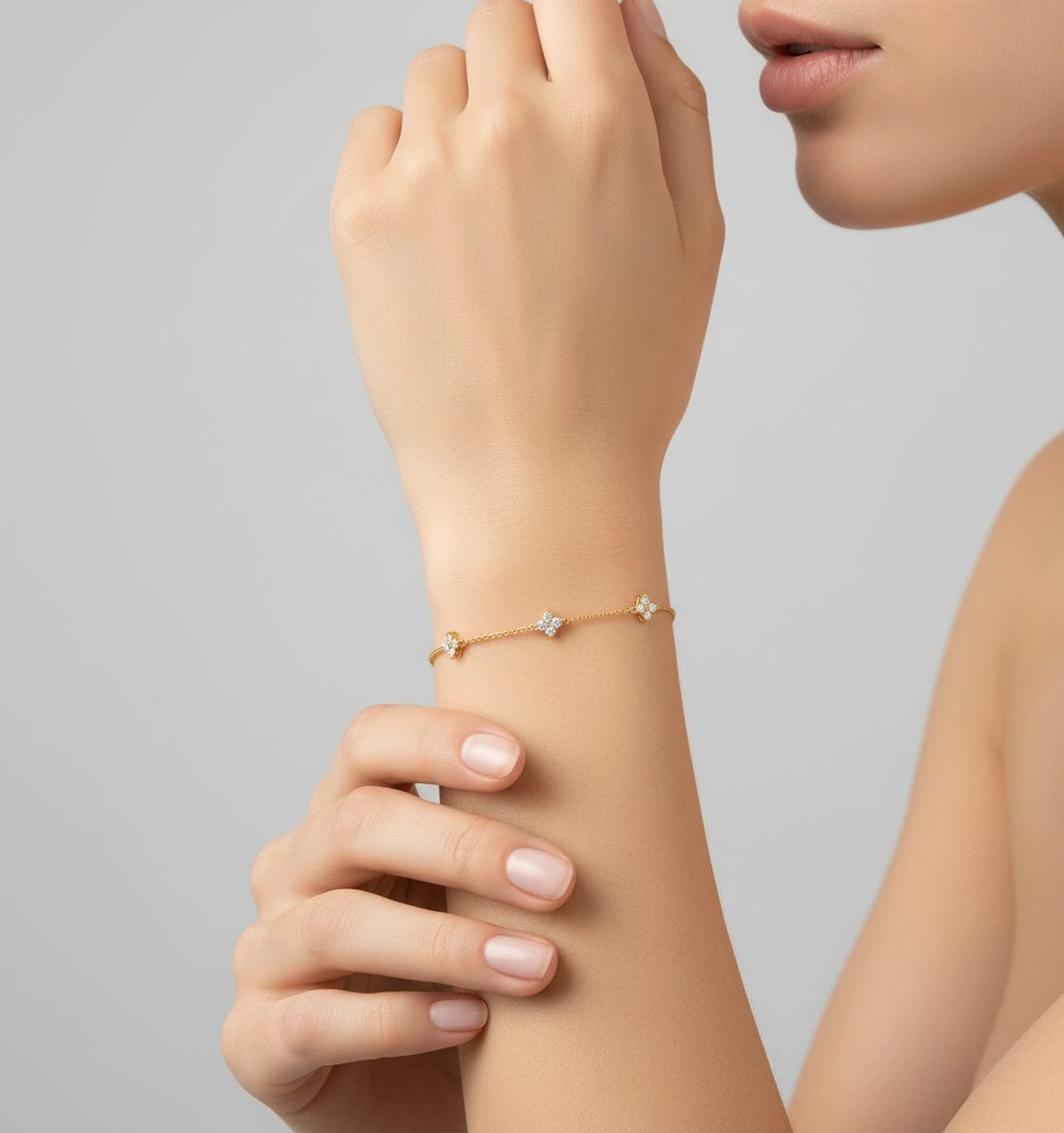 Flower Shape Diamond Bracelet