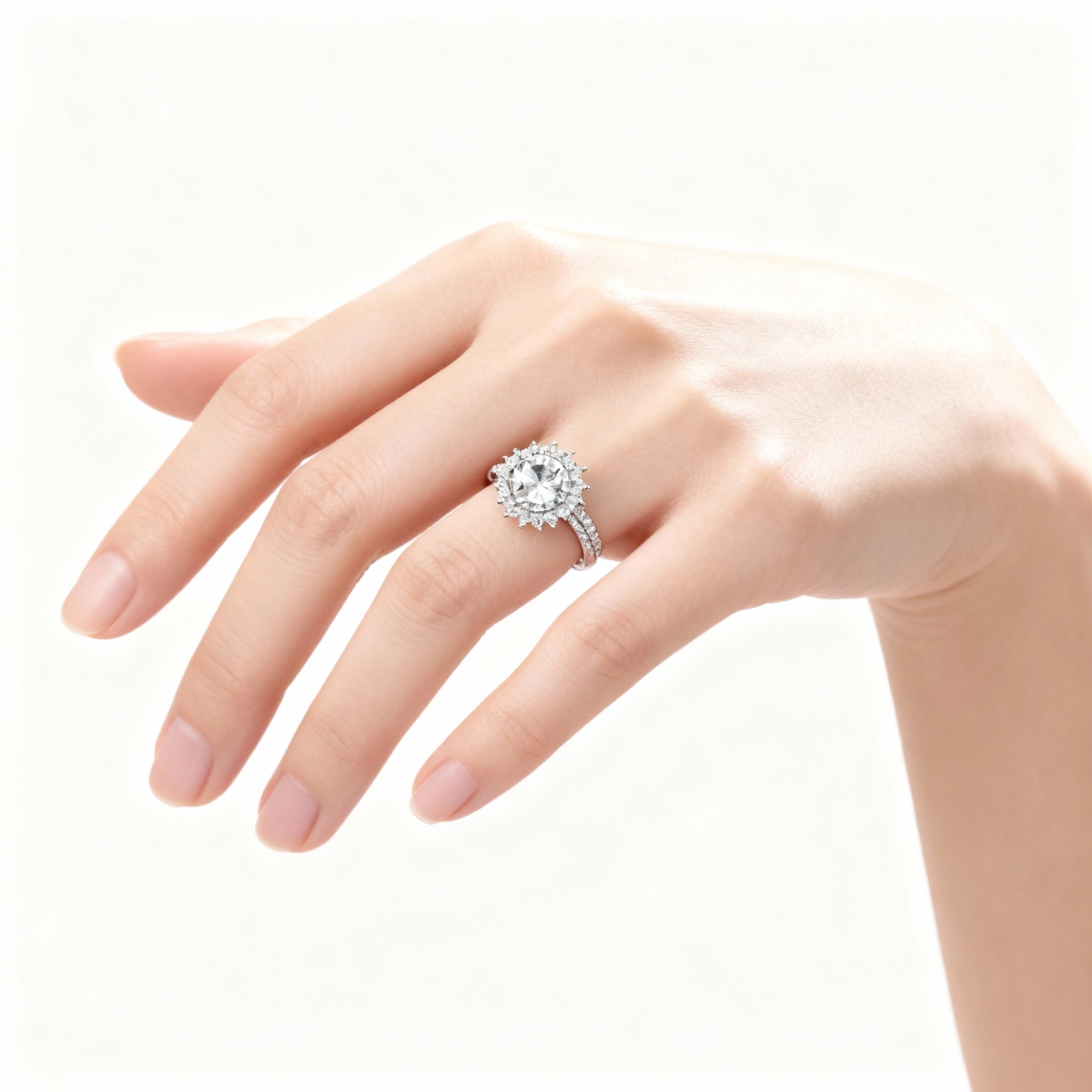 Diamond Rings Women Engagement Luxury Super Sparkling Diamond Ring