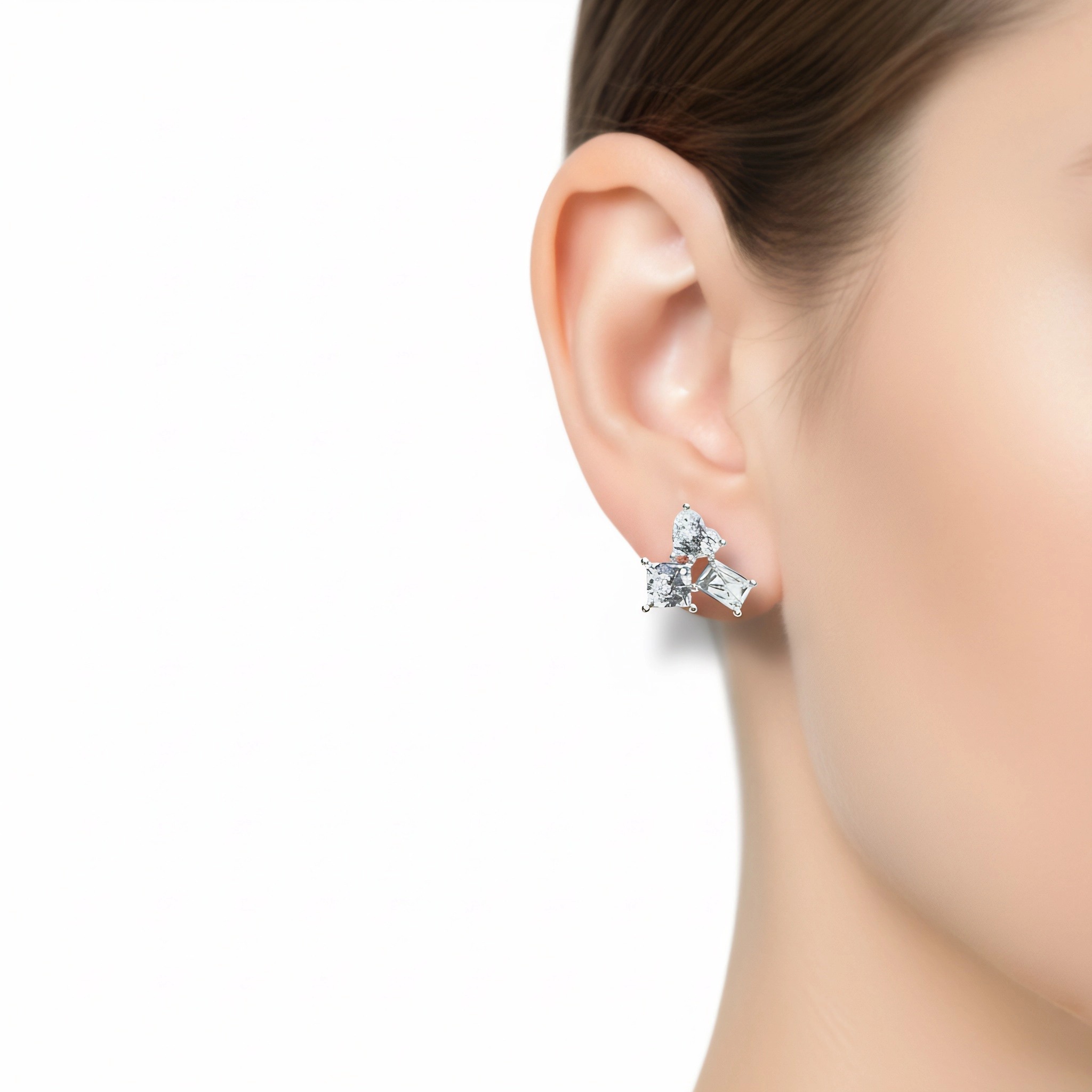 Oval Diamond Earrings for Women