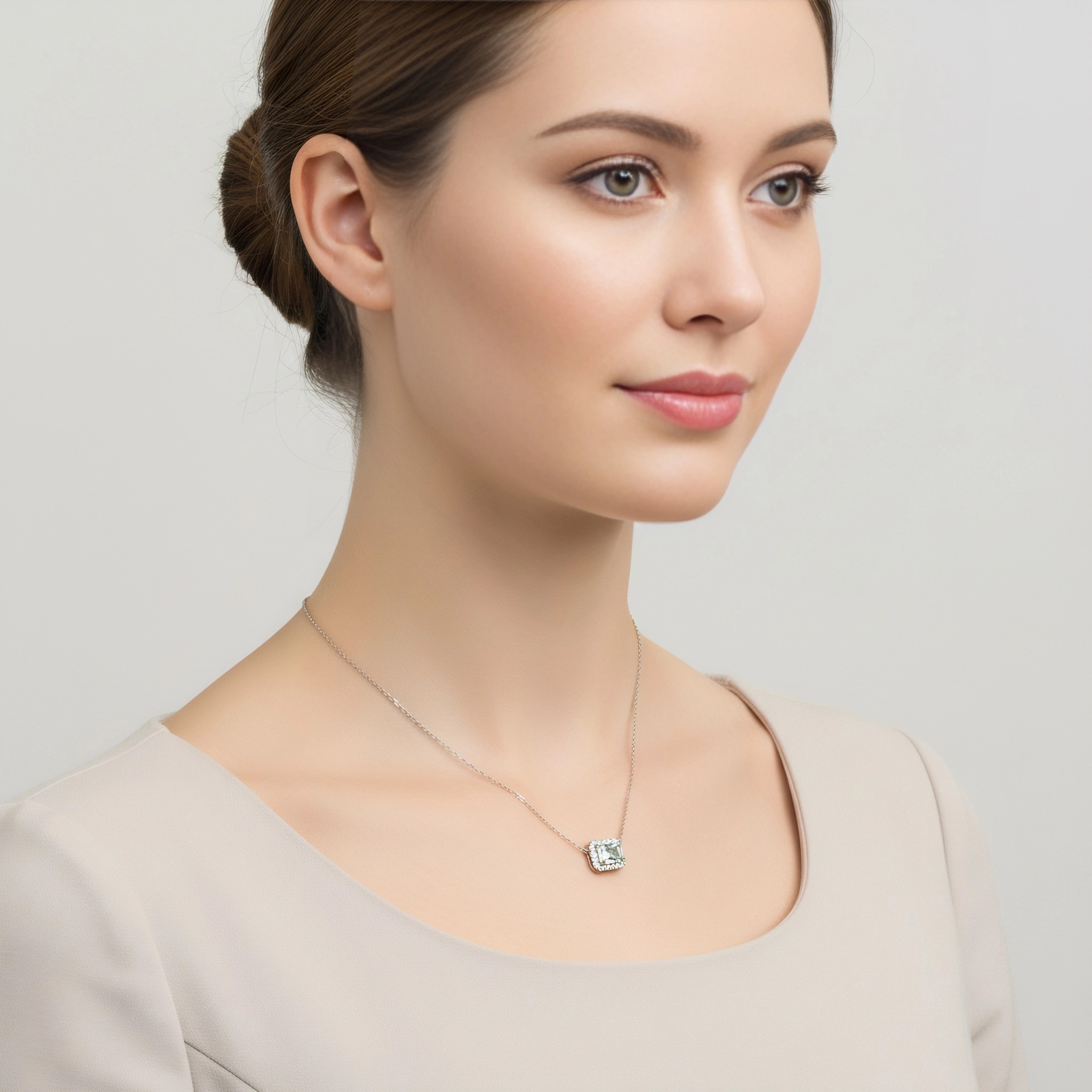 Lab Grown Diamond Necklace Jewelry Women Diamond