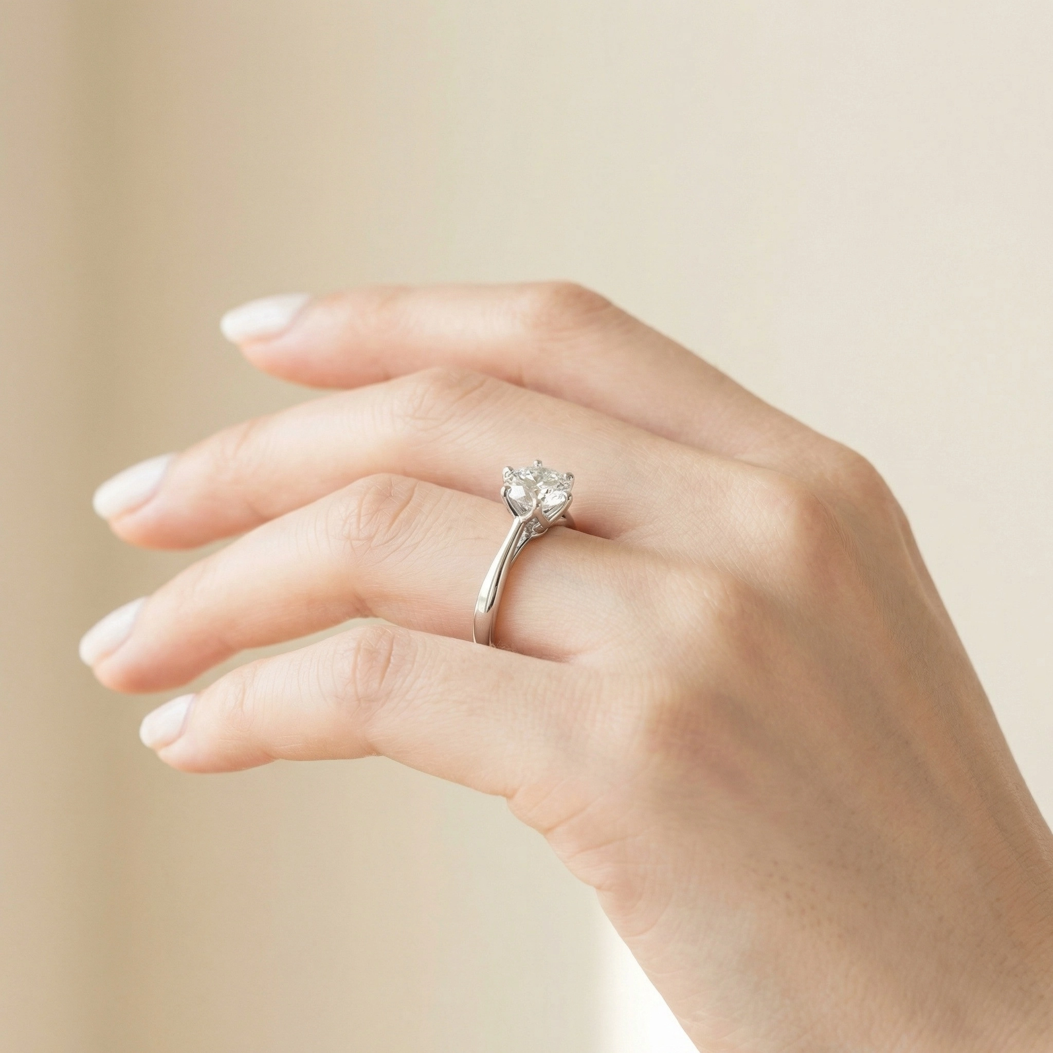 IGI Certified Round Brilliant Cut Classic Engagement Ring